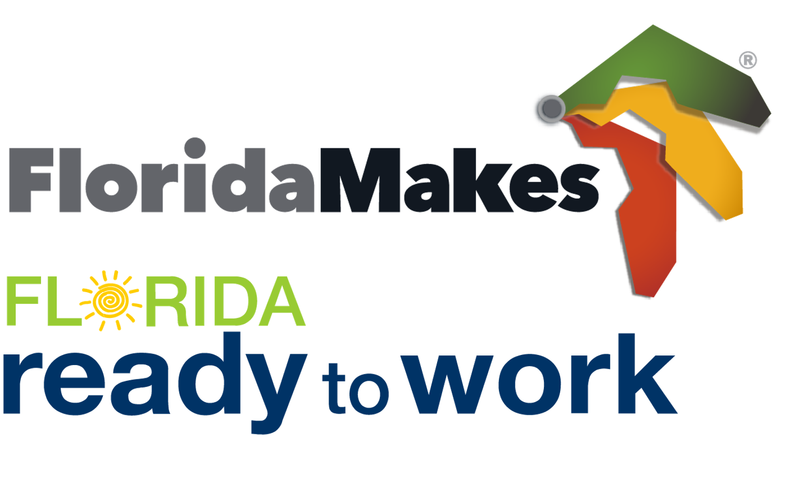 FloridaMakes and Florida Ready to Work logos
